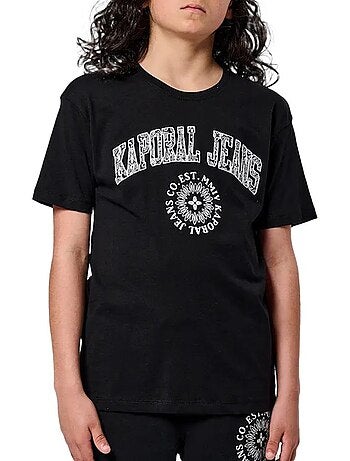 T-shirt kaporal orion preto para rapaz