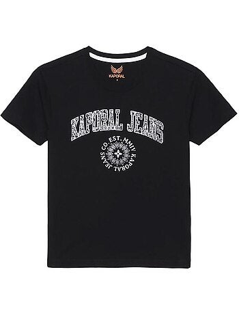 T-shirt kaporal orion preto para rapaz