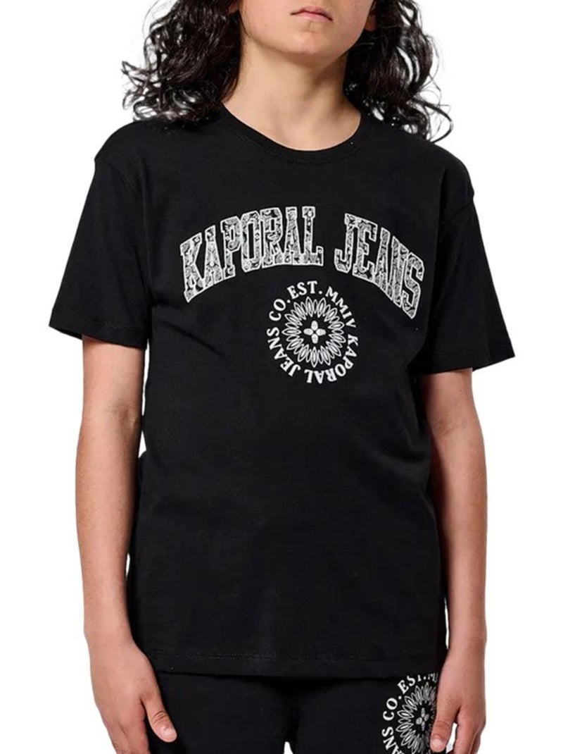 T-Shirt Kaporal Orion Preto para Rapaz Preto - Kiabi