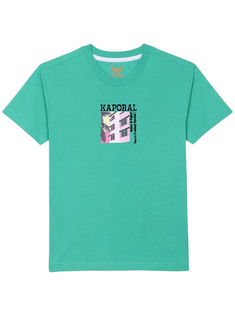 T-shirt Kaporal Ostyn para Rapaz Verde Verde - Kiabi