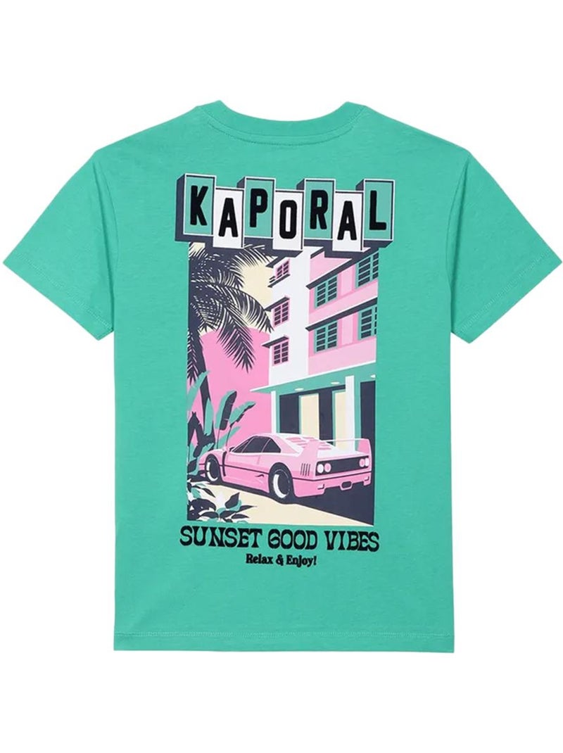T-shirt Kaporal Ostyn para Rapaz Verde Verde - Kiabi