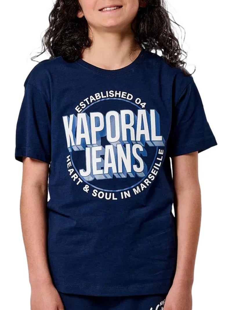 T-Shirt Kaporal Otler para Rapaz Azul Marinho Azul-marinho - Kiabi