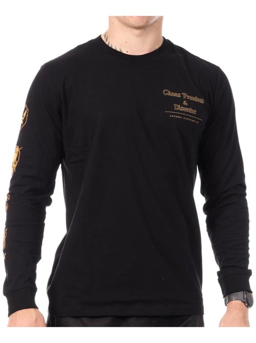 T-shirt kaporal regan de manga comprida preto para homem - Kiabi T-shirt kaporal regan de manga comprida preto para homem - Kiabi