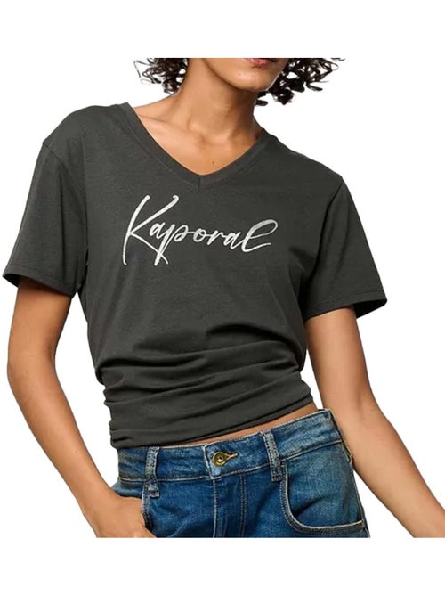 T-shirt Kaporal SIGNE Cinzento para Mulher - Kiabi T-shirt Kaporal SIGNE Cinzento para Mulher - Kiabi