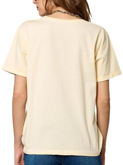 T-Shirt Kaporal Solar Bege para Mulher - Kiabi T-Shirt Kaporal Solar Bege para Mulher - Kiabi