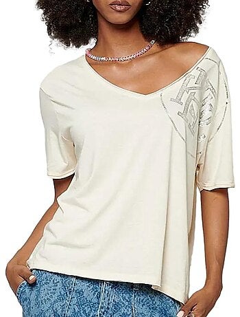 T-shirt Kaporal SPRIT para Mulher, Cor Cru
