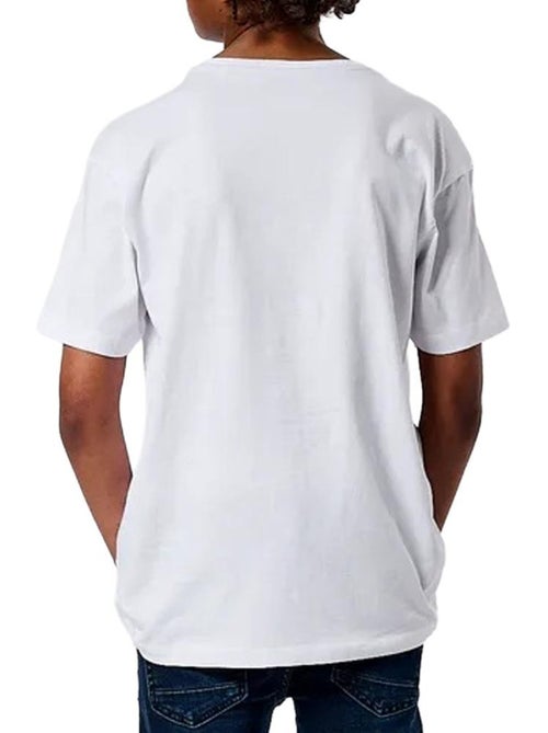 T-shirt Kaporal Ticlass3 de Manga Curta para Rapaz Branco/Azul - Kiabi T-shirt Kaporal Ticlass3 de Manga Curta para Rapaz Branco/Azul - Kiabi