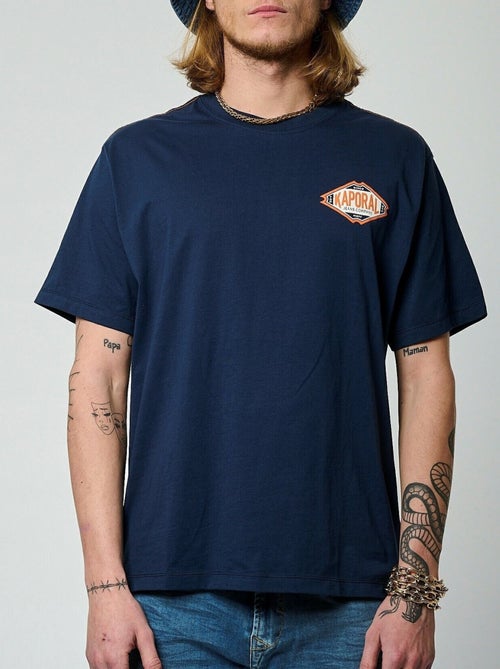 T-shirt Kaporal Titu para Homem Azul-Marinho - Kiabi T-shirt Kaporal Titu para Homem Azul-Marinho - Kiabi