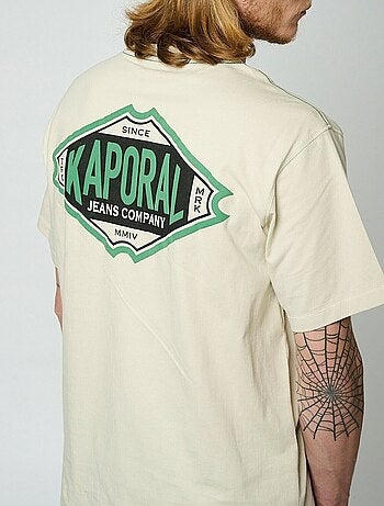 T-shirt Kaporal Titu para Homem Bege/Verde
