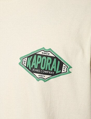T-shirt Kaporal Titu para Homem Bege/Verde