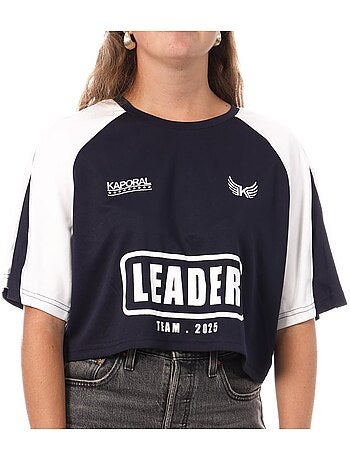 T-Shirt Kaporal VALSE para Mulher, Azul Marinho/Branco