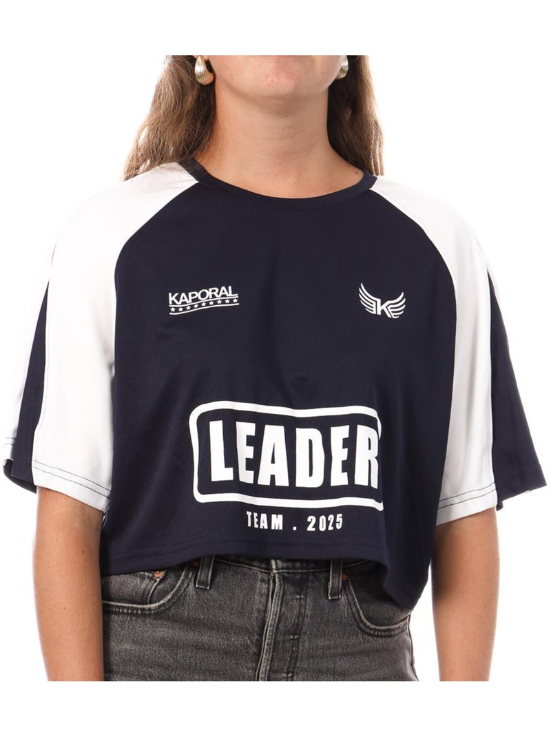 T-Shirt Kaporal VALSE para Mulher, Azul Marinho/Branco Azul-marinho - Kiabi