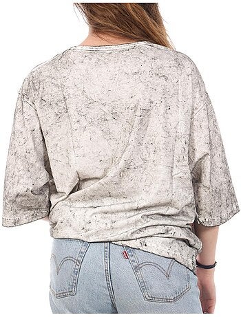 T-shirt Kaporal VANNE para Mulher Cinzento/Rosa
