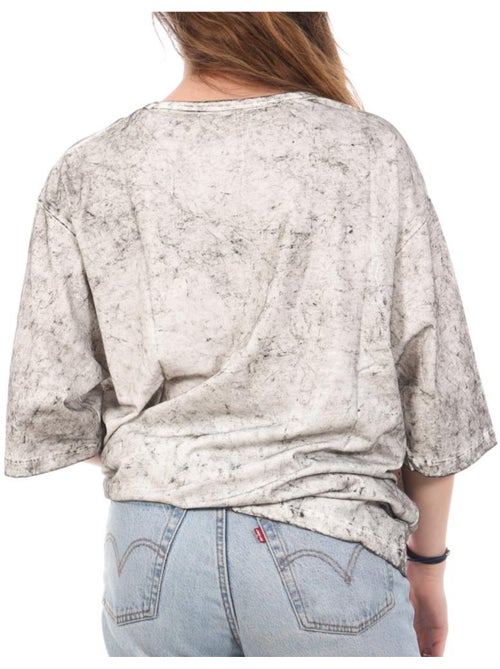 T-shirt Kaporal VANNE para Mulher Cinzento/Rosa - Kiabi T-shirt Kaporal VANNE para Mulher Cinzento/Rosa - Kiabi
