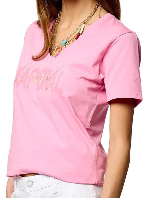 T-shirt Kaporal VASICE Rosa para Mulher - Kiabi T-shirt Kaporal VASICE Rosa para Mulher - Kiabi