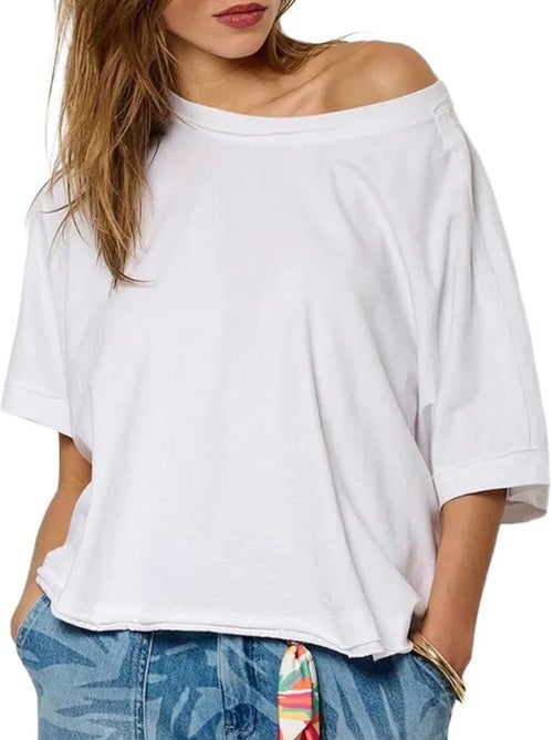 T-shirt kaporal vison branco para mulher - Kiabi T-shirt kaporal vison branco para mulher - Kiabi