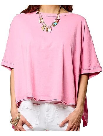 T-shirt Kaporal Vison Rosa para Mulher