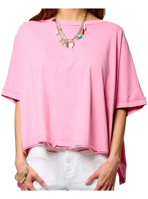 T-shirt Kaporal Vison Rosa para Mulher - Kiabi T-shirt Kaporal Vison Rosa para Mulher - Kiabi