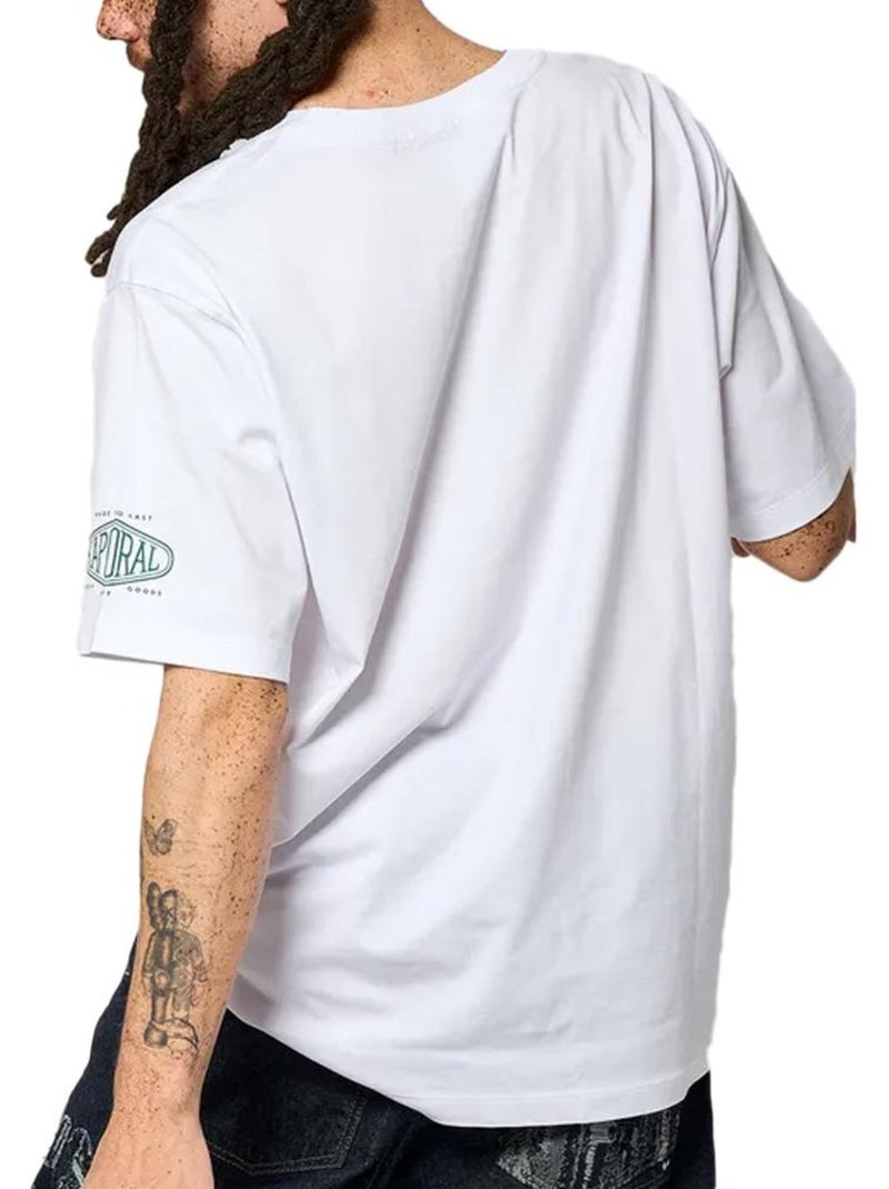 T-shirt Kaporal VORTOH para Homem Branco/Azul-Marinho Azul-marinho - Kiabi