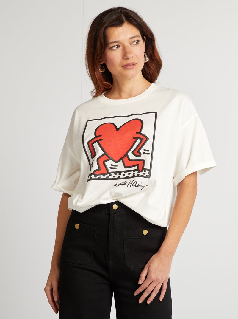 T-shirt 'Keith Haring' - Dia dos Namorados Branco - Kiabi