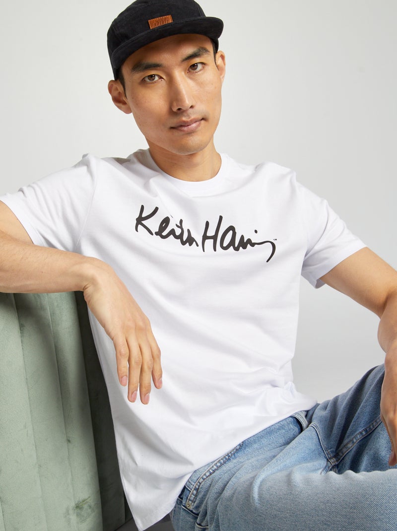 T-shirt 'Keith Haring' de gola redonda Branco - Kiabi