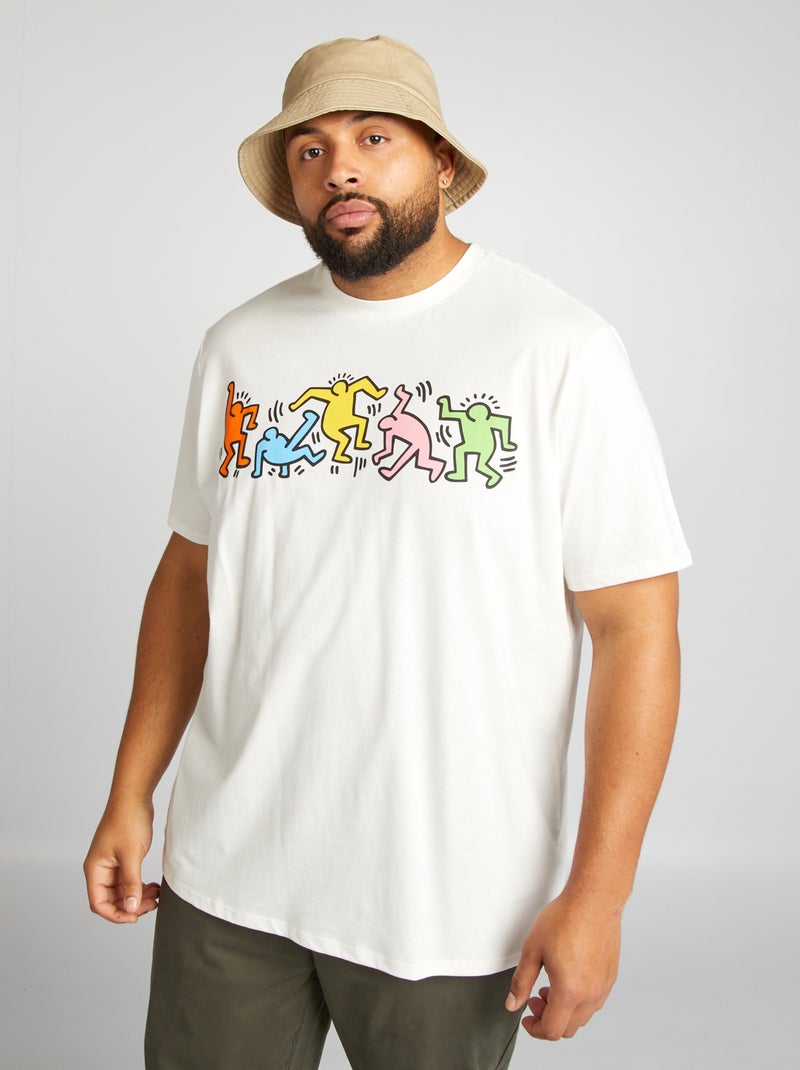 T-shirt 'Keith Haring' de gola redonda Branco - Kiabi