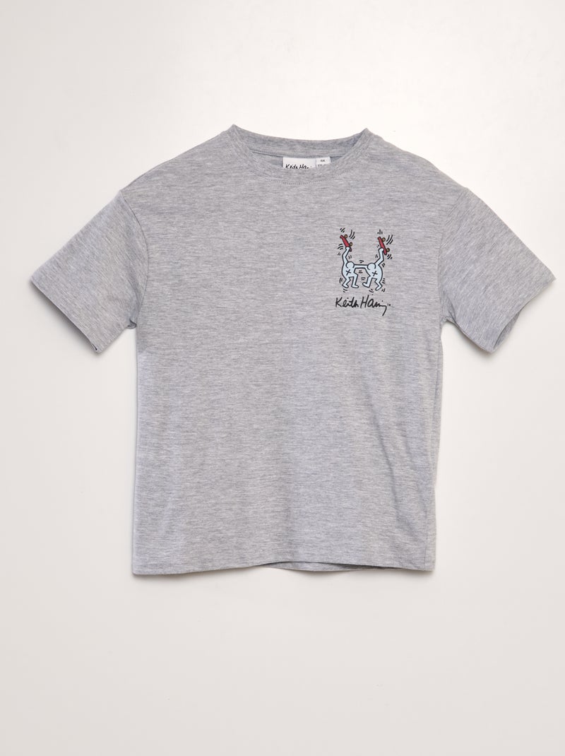 T-shirt 'Keith Haring' de gola redonda CINZA - Kiabi