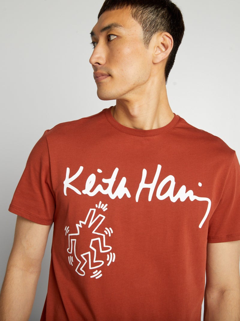 T-shirt 'Keith Haring' de gola redonda Marrom - Kiabi