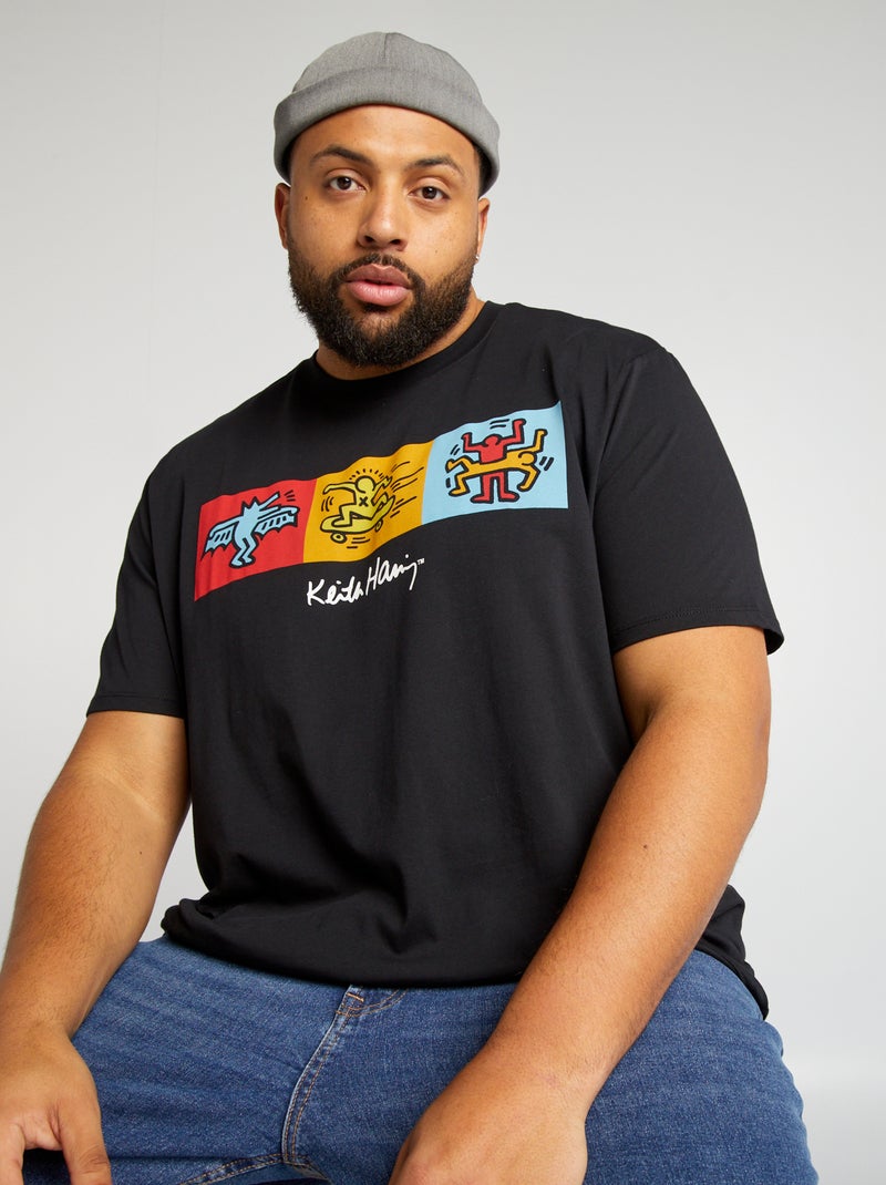 T-shirt 'Keith Haring' de gola redonda Preto - Kiabi