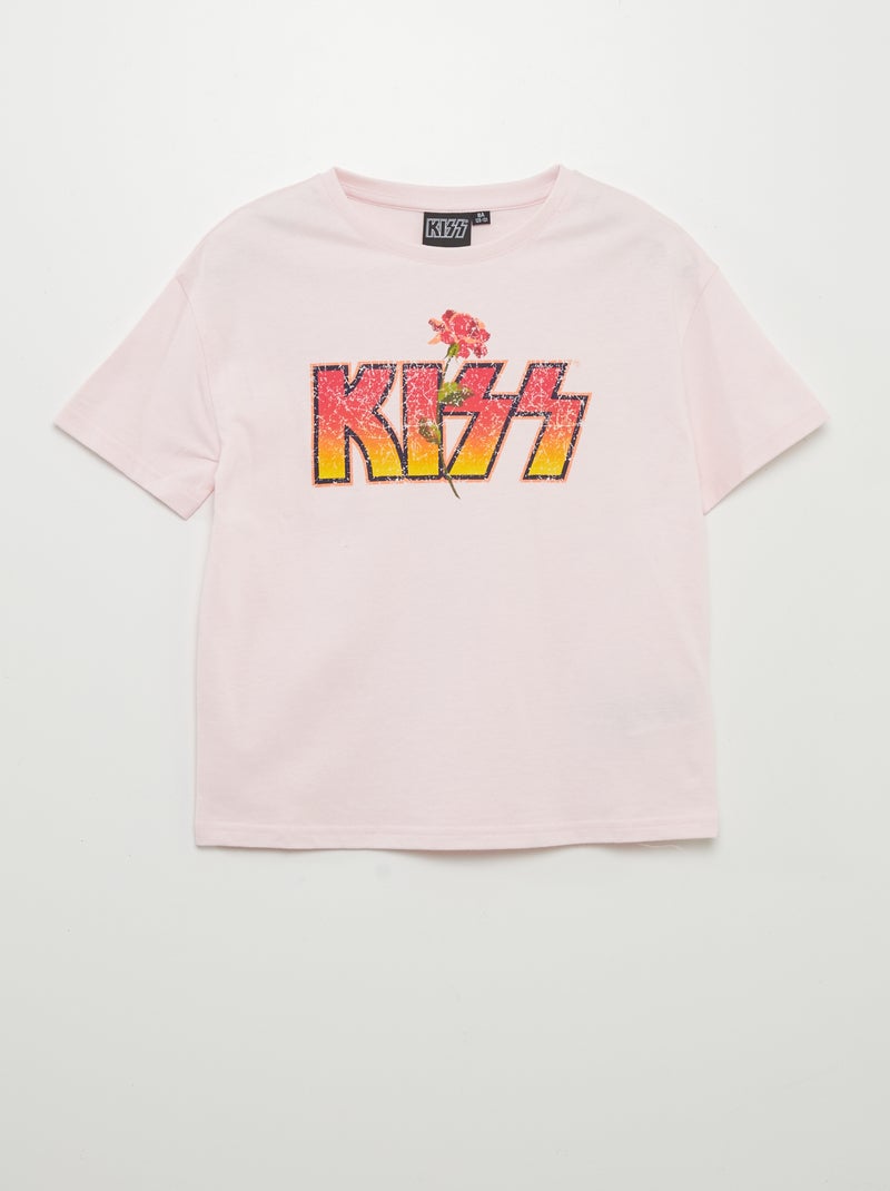 T-shirt 'Kiss' ROSA - Kiabi