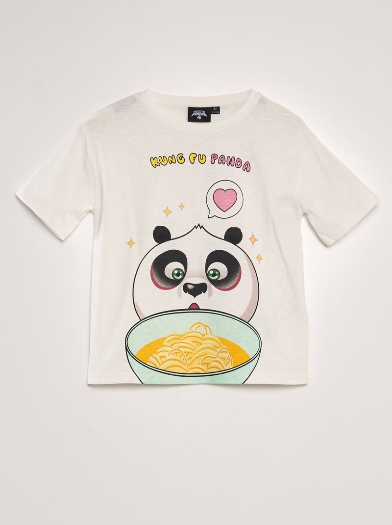 T-shirt 'Kung-Fu Panda' BRANCO - Kiabi