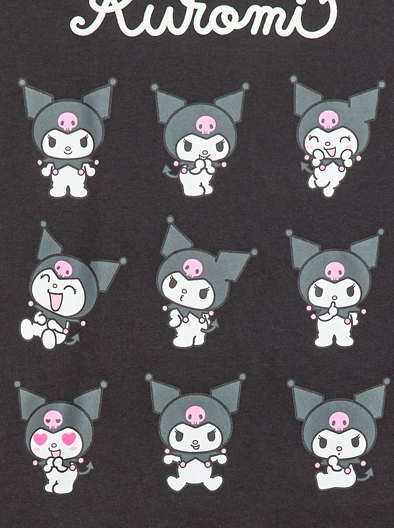 T-shirt 'Kuromi' de mangas compridas Preto - Kiabi