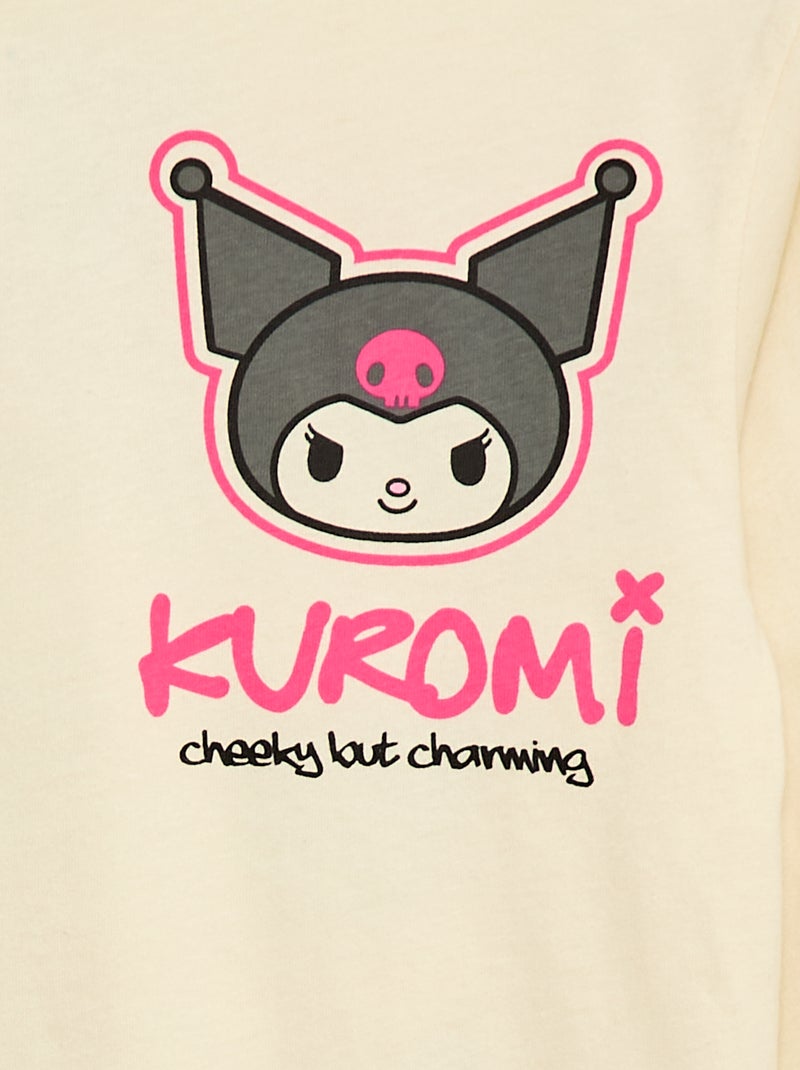 T-shirt 'Kuromi' 'Hello kitty & friends' em jersey de algodão Branco - Kiabi