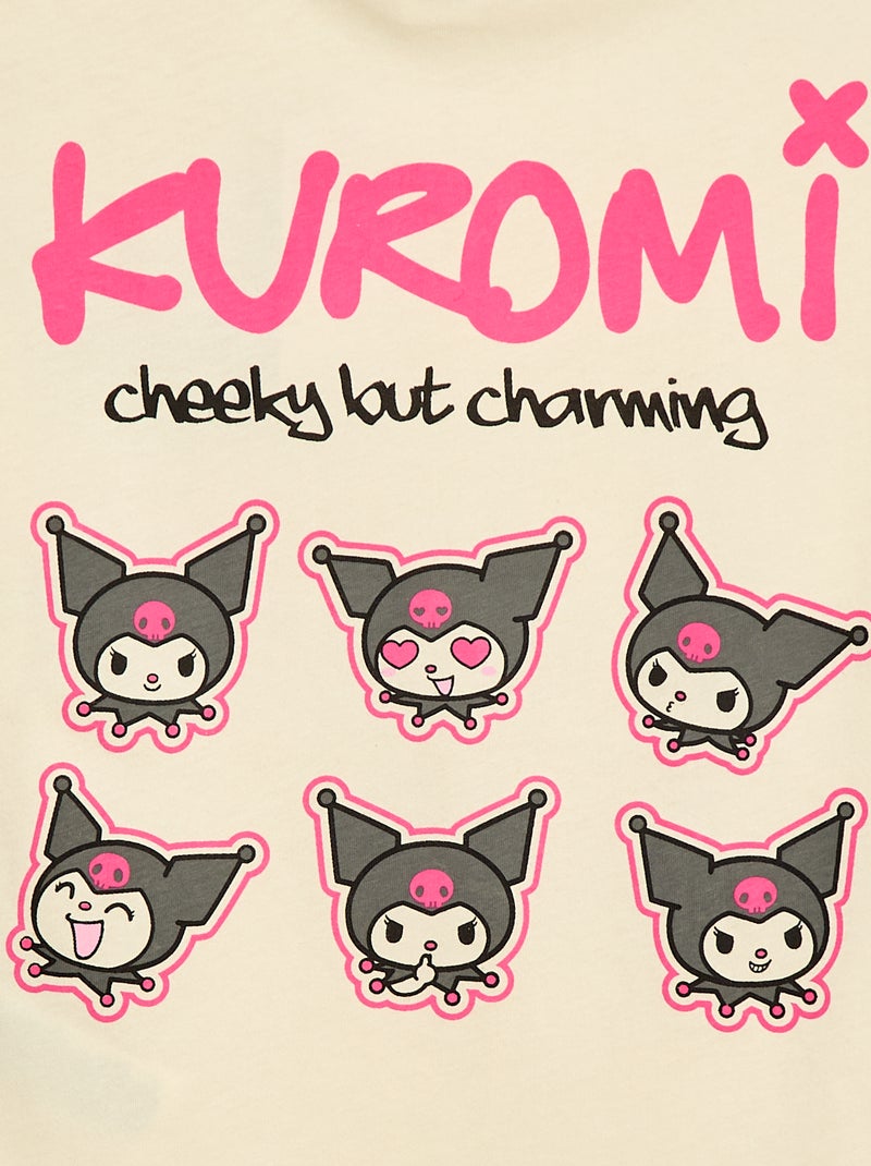 T-shirt 'Kuromi' 'Hello kitty & friends' em jersey de algodão Branco - Kiabi