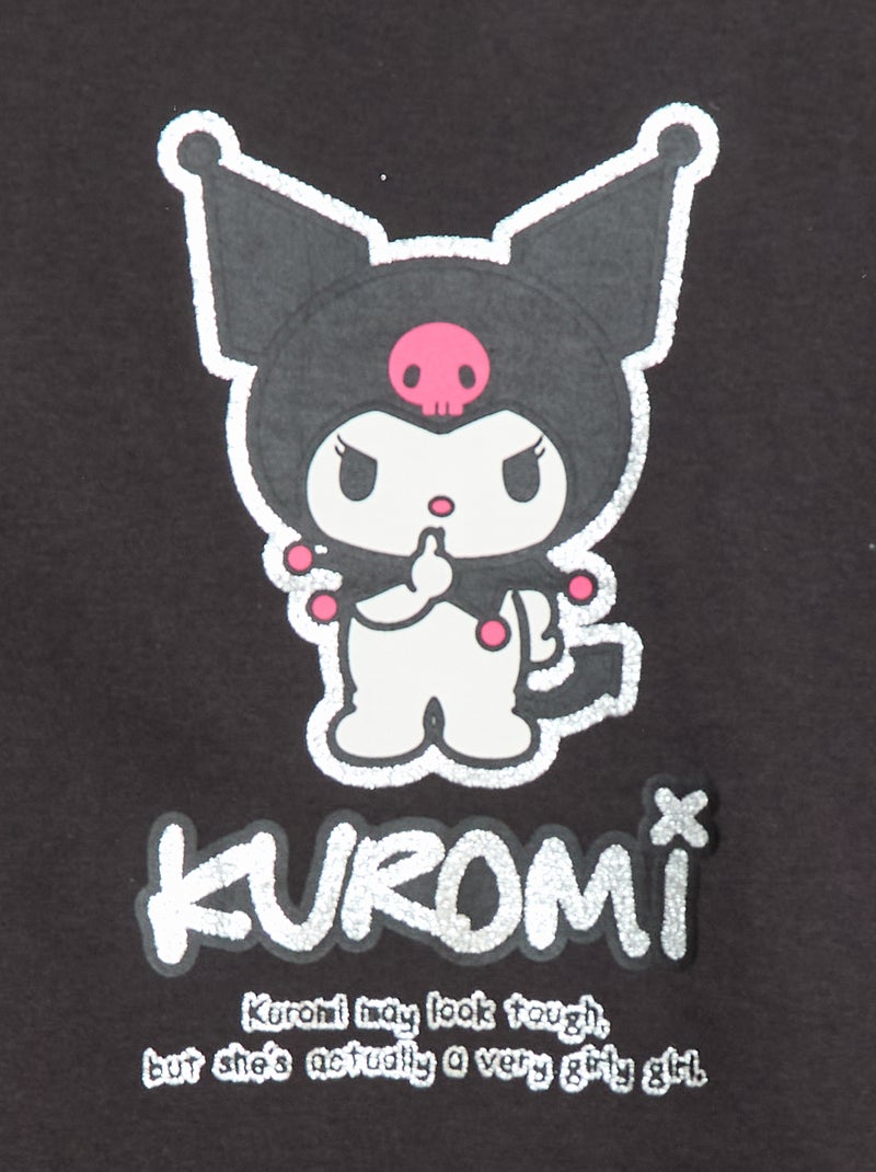 T-shirt 'Kuromi' 'Hello kitty & friends' em jersey de algodão Preto - Kiabi