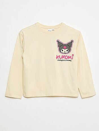 T-shirt 'Kuromi' 'Hellokitty&friends' em jersey de algodão