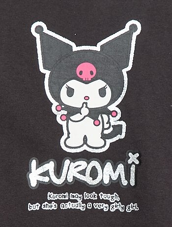 T-shirt 'Kuromi' 'Hellokitty&friends' em jersey de algodão