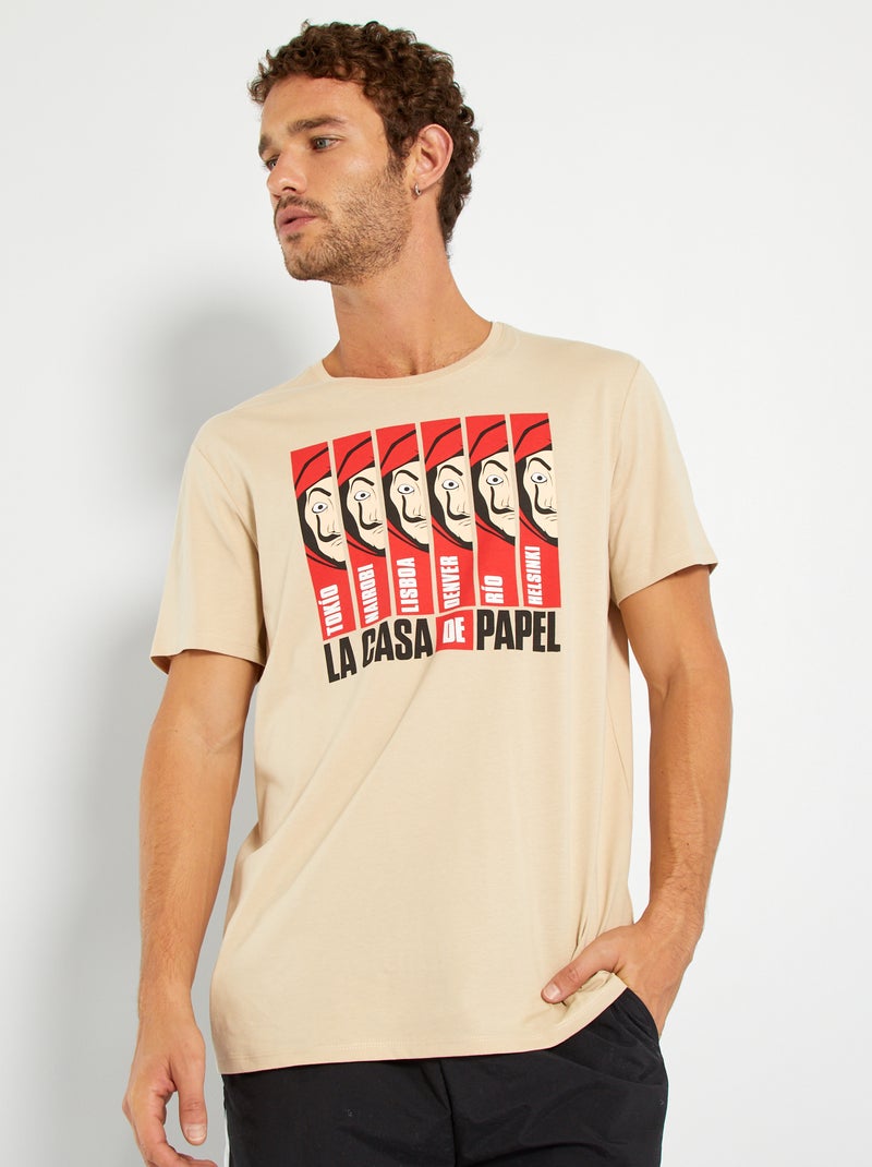 T-shirt 'La Casa de Papel' BEGE - Kiabi