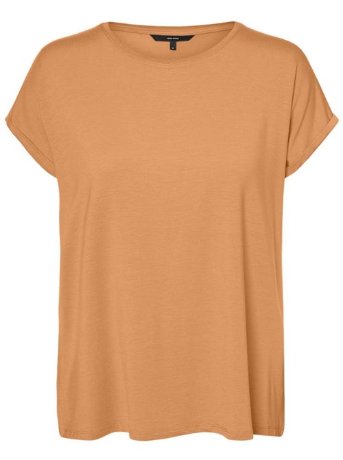 T-shirt Laranja Claro para Mulher Vero Moda Ava Aware - Kiabi T-shirt Laranja Claro para Mulher Vero Moda Ava Aware - Kiabi