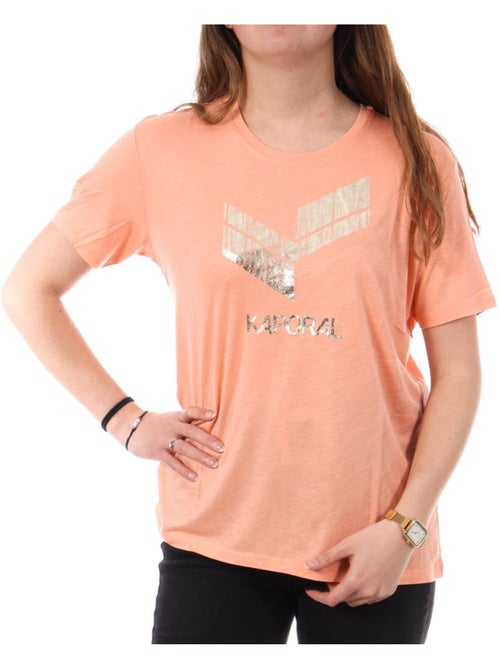 T-Shirt Laranja Kaporal FRANK para Mulher - Kiabi T-Shirt Laranja Kaporal FRANK para Mulher - Kiabi