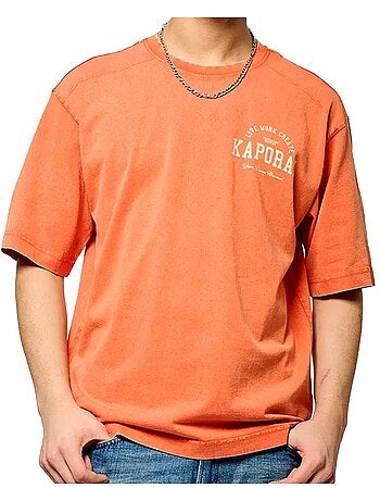 T-shirt laranja kaporal joey para homem