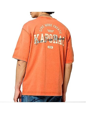 T-shirt laranja kaporal joey para homem