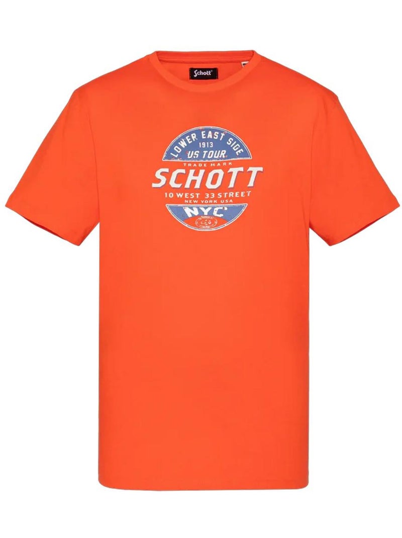 T-shirt Laranja para Homem Schott TSUSTOUR Laranja - Kiabi