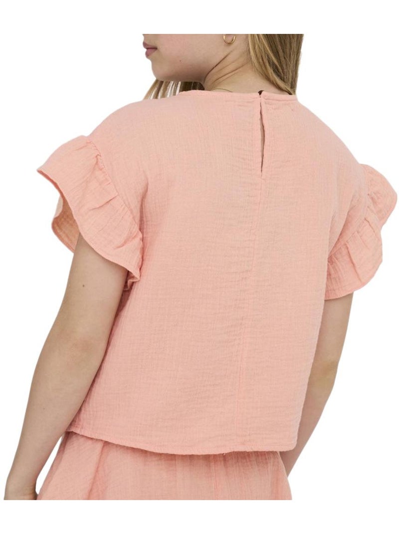 T-Shirt Laranja para Menina ONLY Kogthyra Rosa - Kiabi