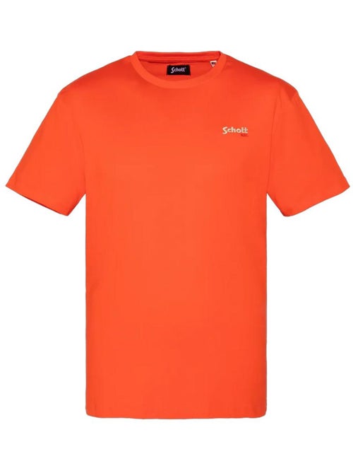 T-shirt laranja schott emb para homem - Kiabi