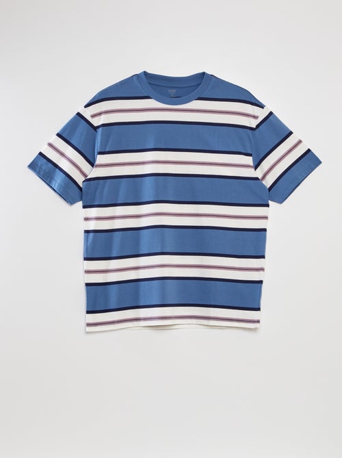 T-shirt larga às riscas - Kiabi