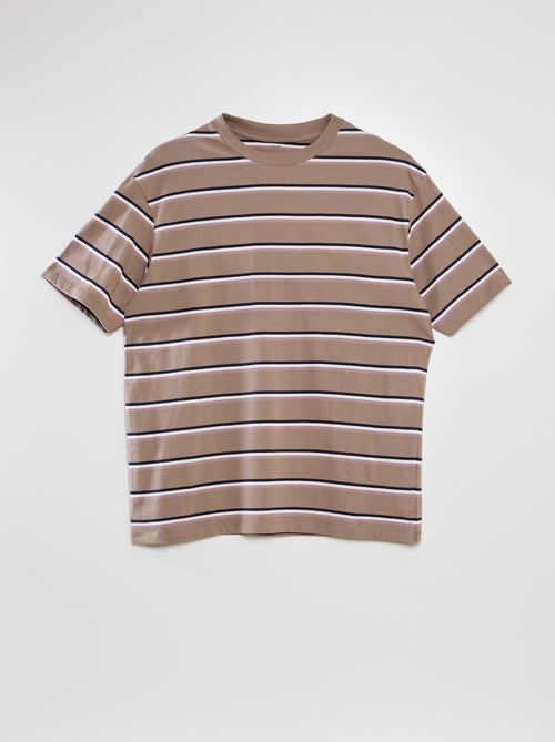 T-shirt larga às riscas - Kiabi