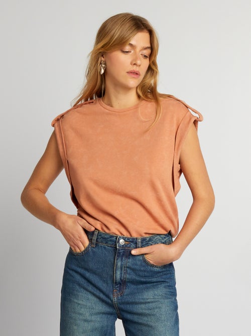 T-shirt larga com efeito desbotado - Kiabi