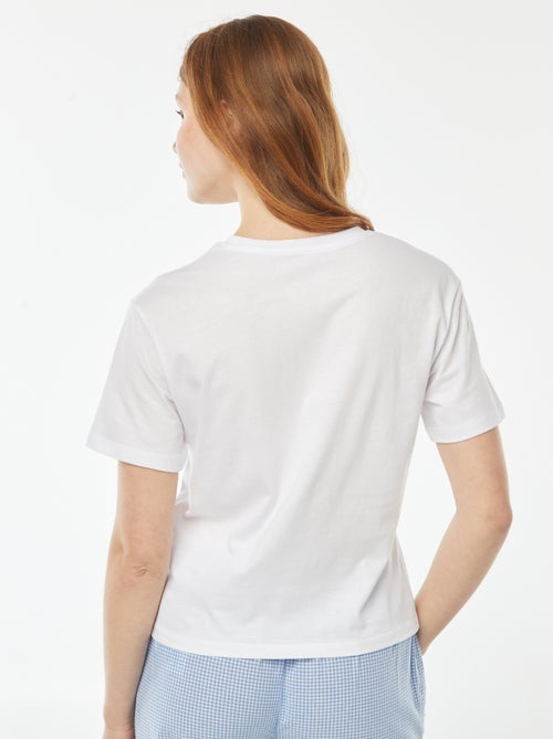 T-shirt larga com estampa à frente - Kiabi