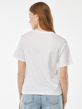 T-shirt larga com estampa à frente